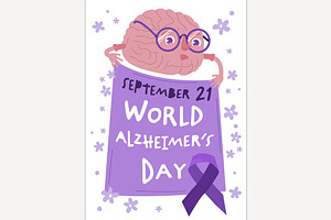 World alzheimers day. September 21., a Healthcare Illustration by Anna's Shop