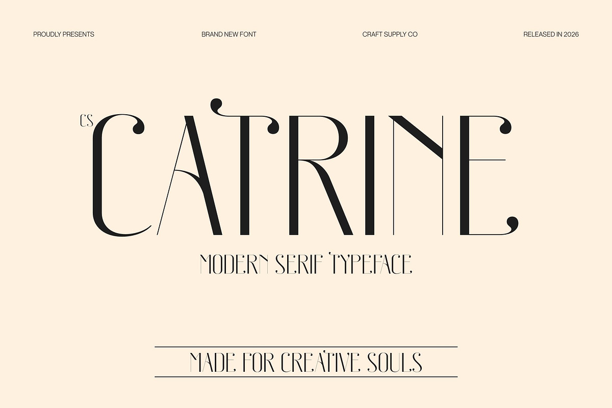 CS Catrine – Modern Sans Serif Font, a Sans Serif Font by Craft Supply Co. (Photo 1 of 8)
