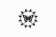 Butterfly Wreath Clipart Set, an Illustration by musafir_fashion (Thumbnail 6 of 9)