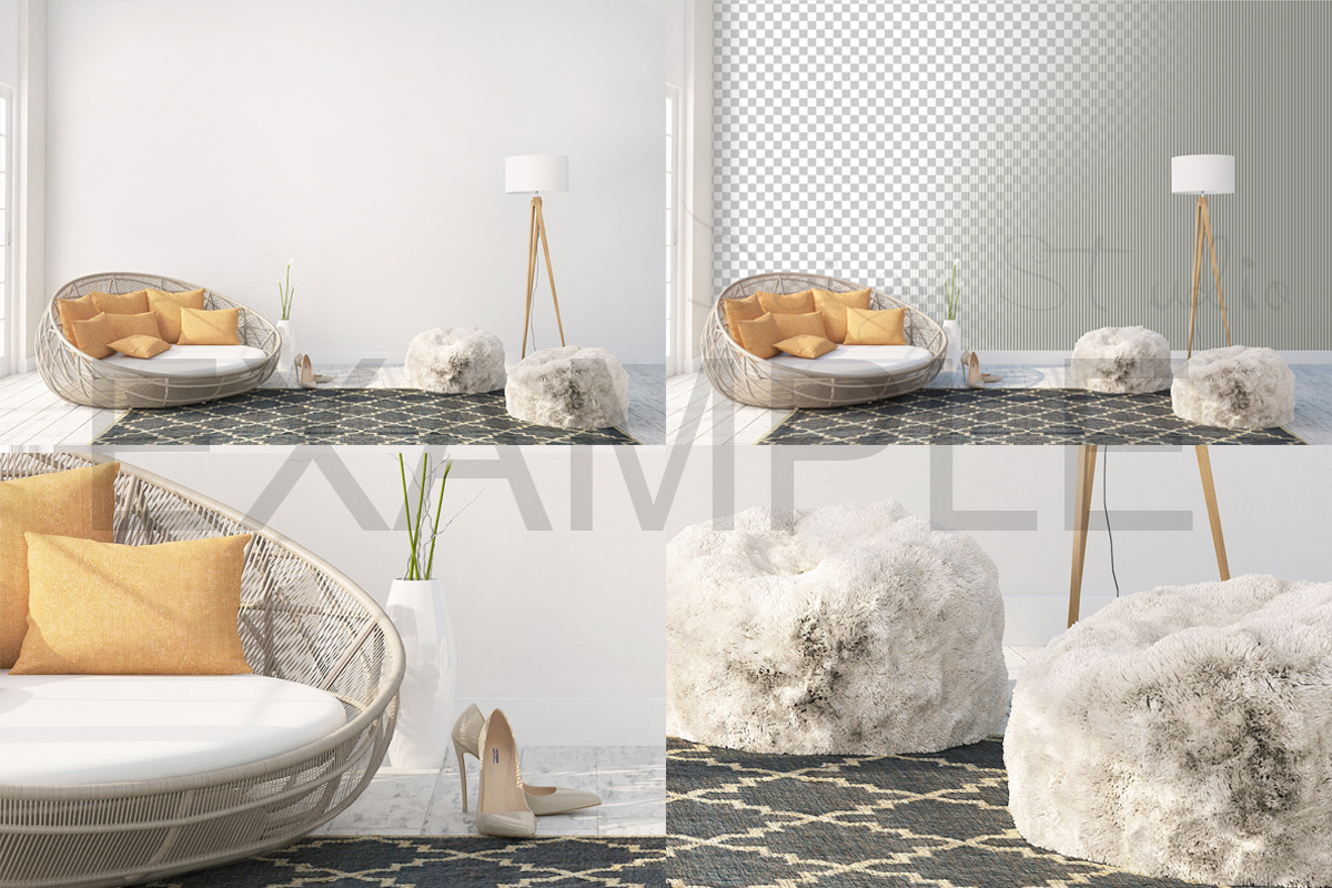 MOCK UPS BUNDLE, 10 INTERIOR PSD, a Print Template by HisariDS Mockup Design (Photo 3 of 11)