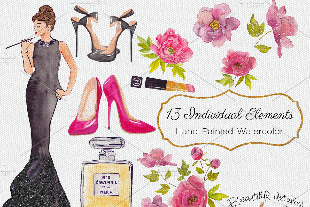 Watercolor Clipart. Style is Forever, an Illustration by My Creative Atelier (Photo 2 of 3)