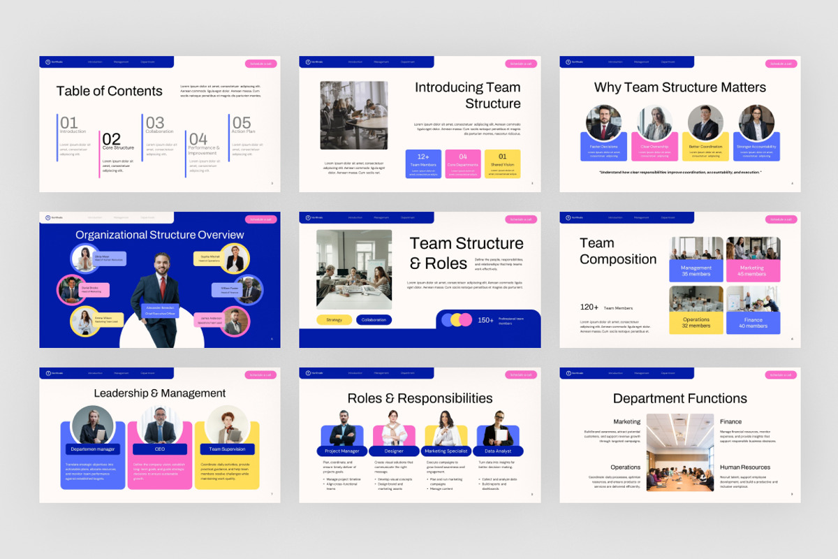 Team Structure & Roles Google Slides, a Presentation Template by Loin ...