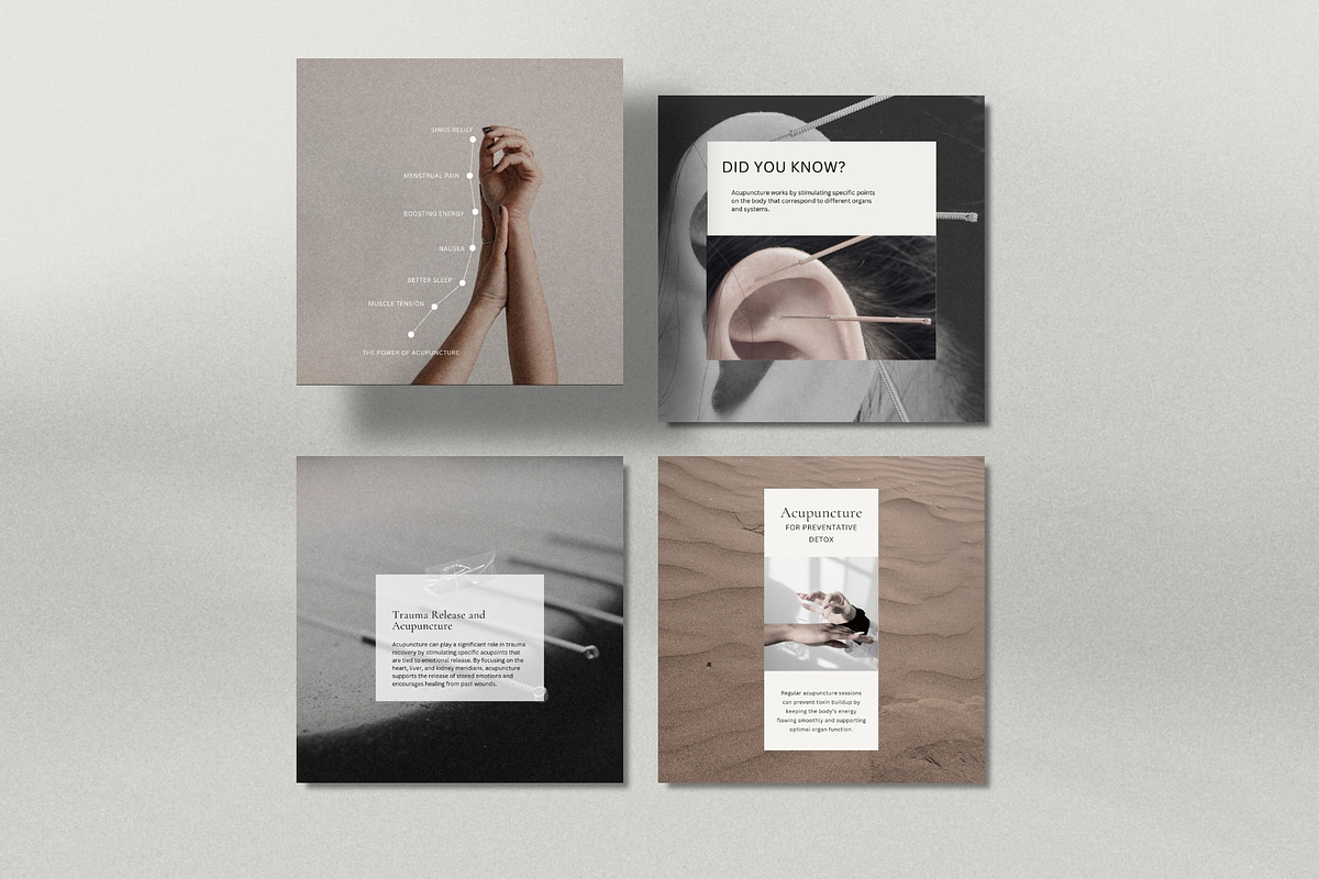 Acupuncture Instagram Templates, a Social Media Template by Terraa Studio Design (Photo 3 of 9)