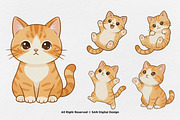 15 Bundle Watercolor Baby Kitten Pet, an Animal Illustration by Morspective (Thumbnail 6 of 8)