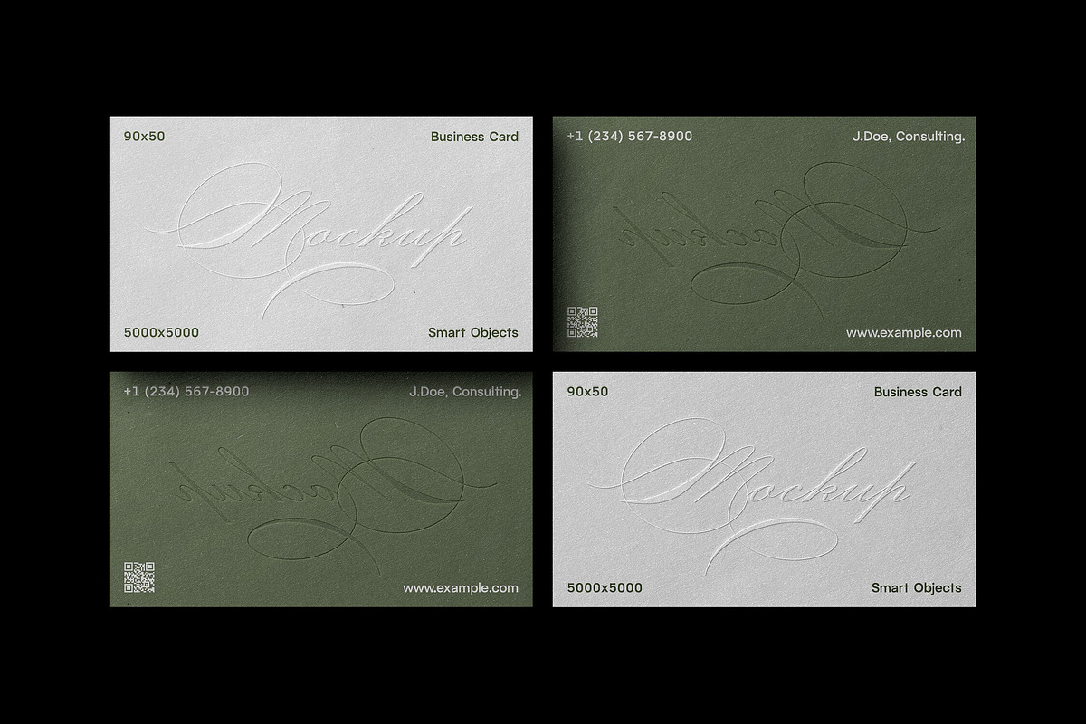 90x50 Business Card Layout Mockup, a Pens & Pencil Mockup by Design Squad (Photo 1 of 4)