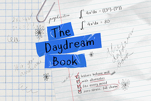 The Daydream Book Handwritten Font, a Handwritten Font by Perplexitics
