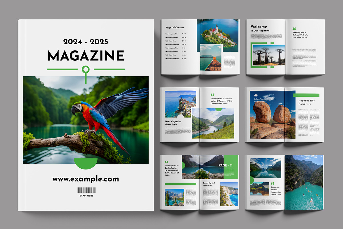 Colorful Magazine Template Layout, a Magazine Template by ContestDesign (Photo 1 of 4)