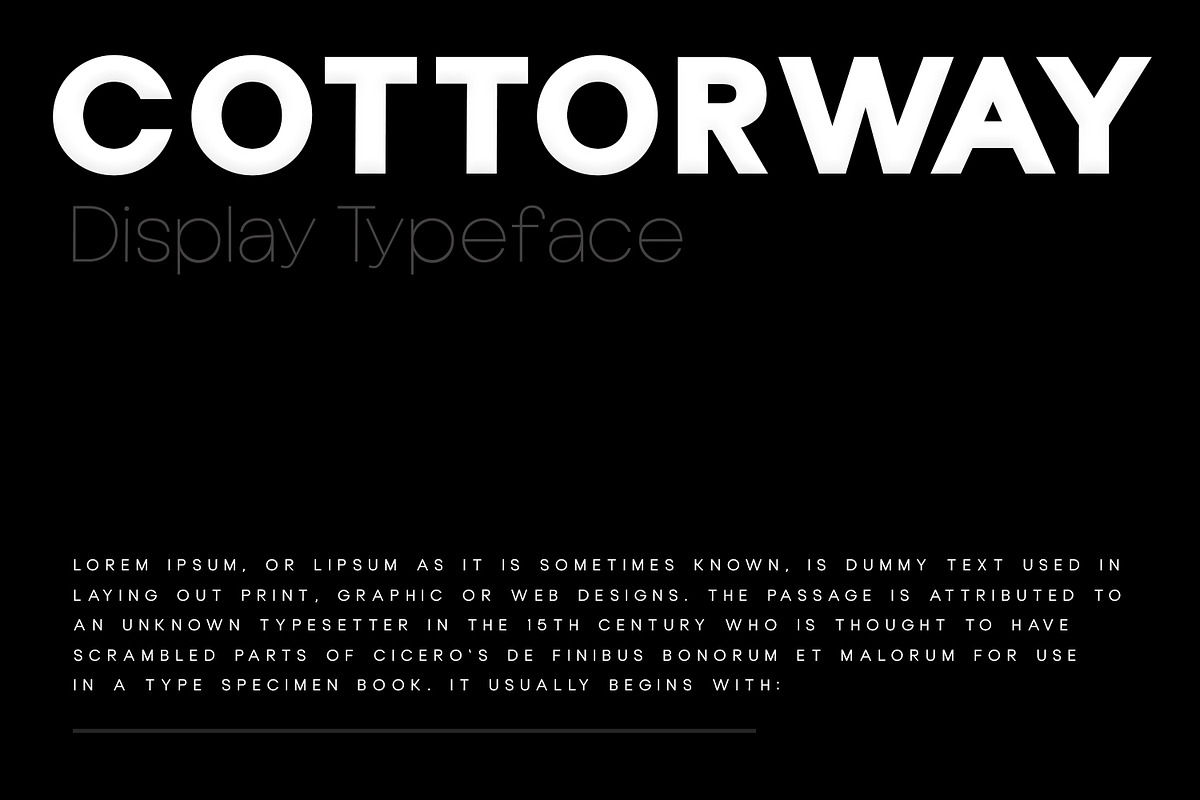 Cottorway Display Typeface, a Sans Serif Font by Foxtype (Photo 3 of 11)