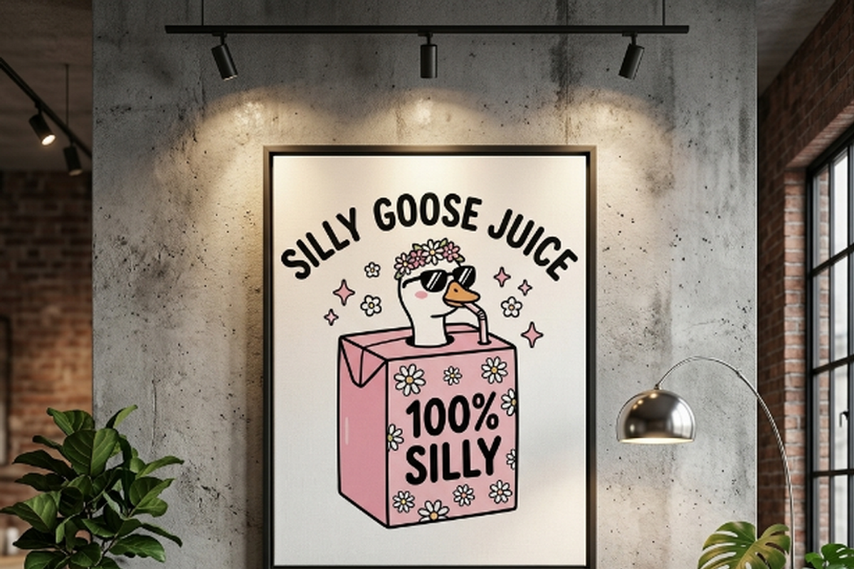 Silly Goose Juice Box PNG Asset, a Shirt Mockup by Vector Stall (Photo 13 of 15)