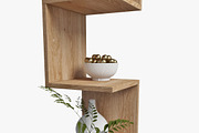 corner shelf and decor, a Furniture 3D Model by 3dcruz (Thumbnail 4 of 5)
