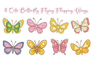 8 Cute Butterfly Insect Animal