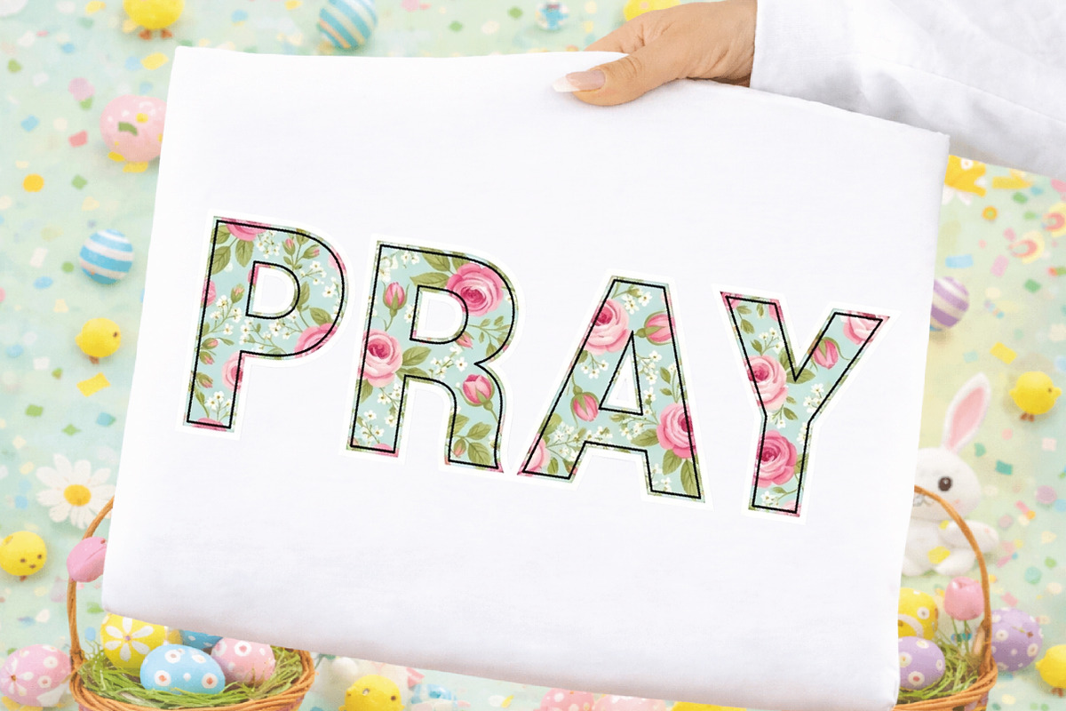 Easter Floral Christian Pray Png, an Illustration by Black Bird Studio (Photo 1 of 3)