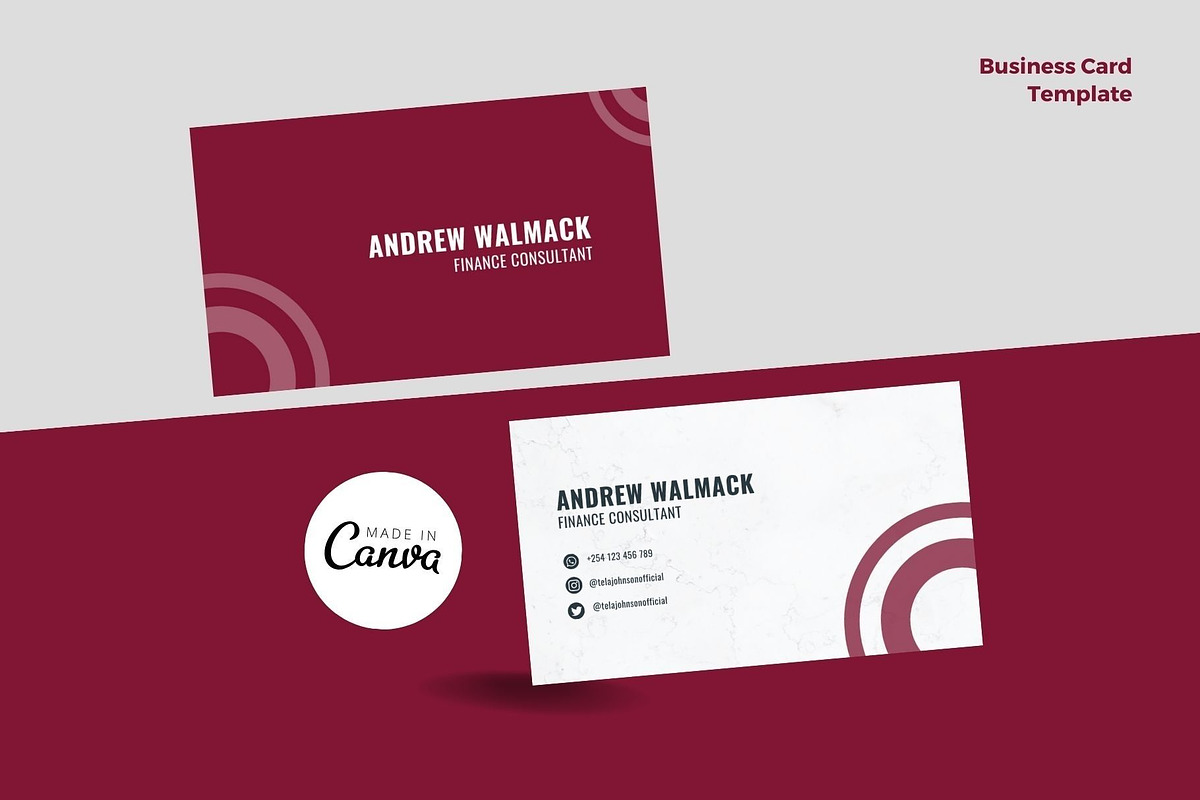 6 Business Card Templates Bundle, a Social Media Template by MK Creatives (Photo 5 of 8)