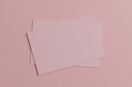 Pink pastel business card paper mockup template with blank space, a Business Photo by Ministocker