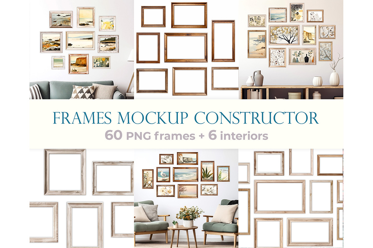 Realistic wooden frames bundle PNG, an Object Illustration by Bubert Art (Photo 1 of 10)