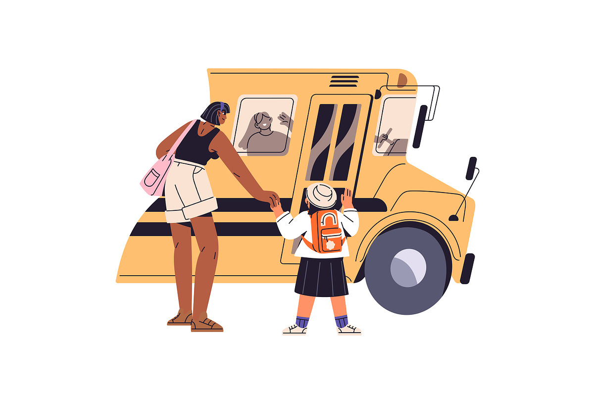 Kids back to school concept set, an Education Illustration by PaperTrident (Photo 2 of 9)
