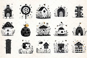 Bee House Clipart Set, an Illustration by DreamCafeArt (Thumbnail 3 of 6)