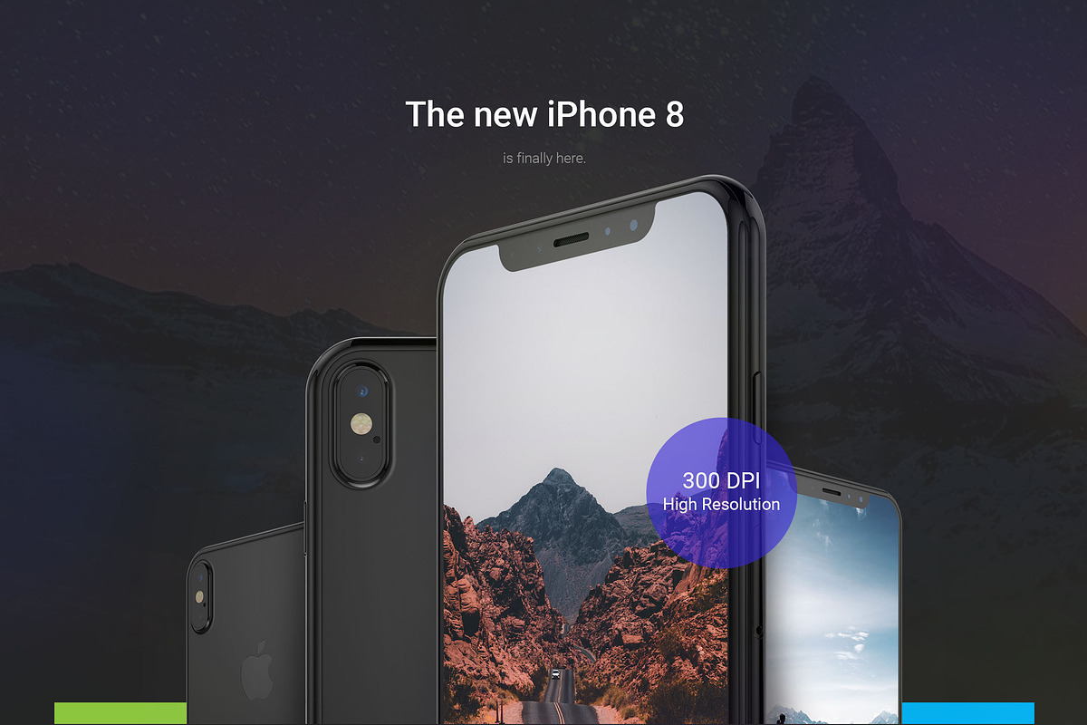 iPhone 8 Mockup Complete Pack Black, an iPhone Mockup by mockuptain (Photo 2 of 10)