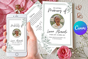 Minimalist Floral Funeral Invitation, an Invitation Template by SmmrDesign (Thumbnail 2 of 8)
