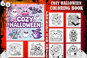 Cozy Halloween Coloring Book for Kid, a Seasonal Illustration by Design Home