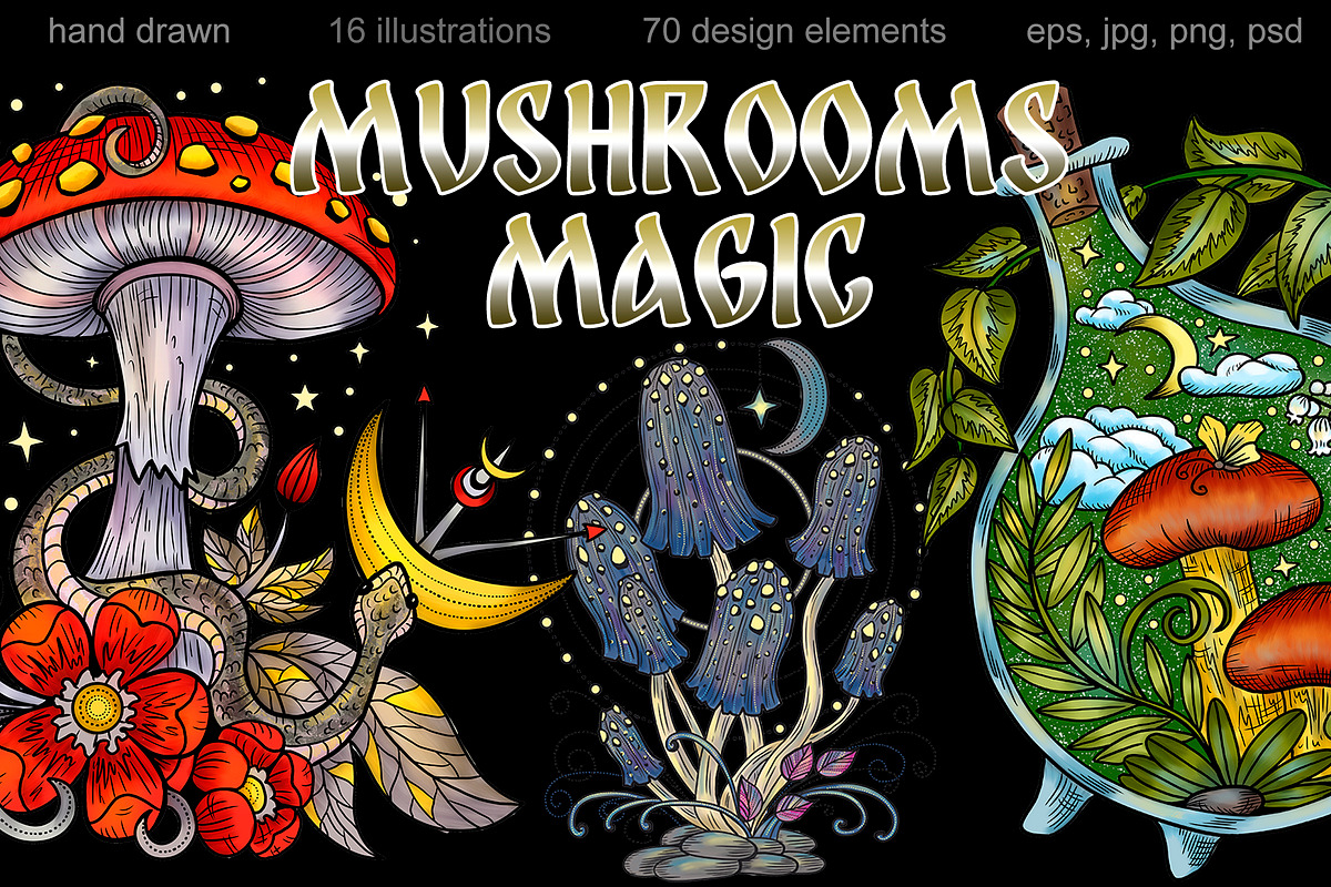 Magic Mushrooms, an Object Graphic by Samiramay (Photo 1 of 8)