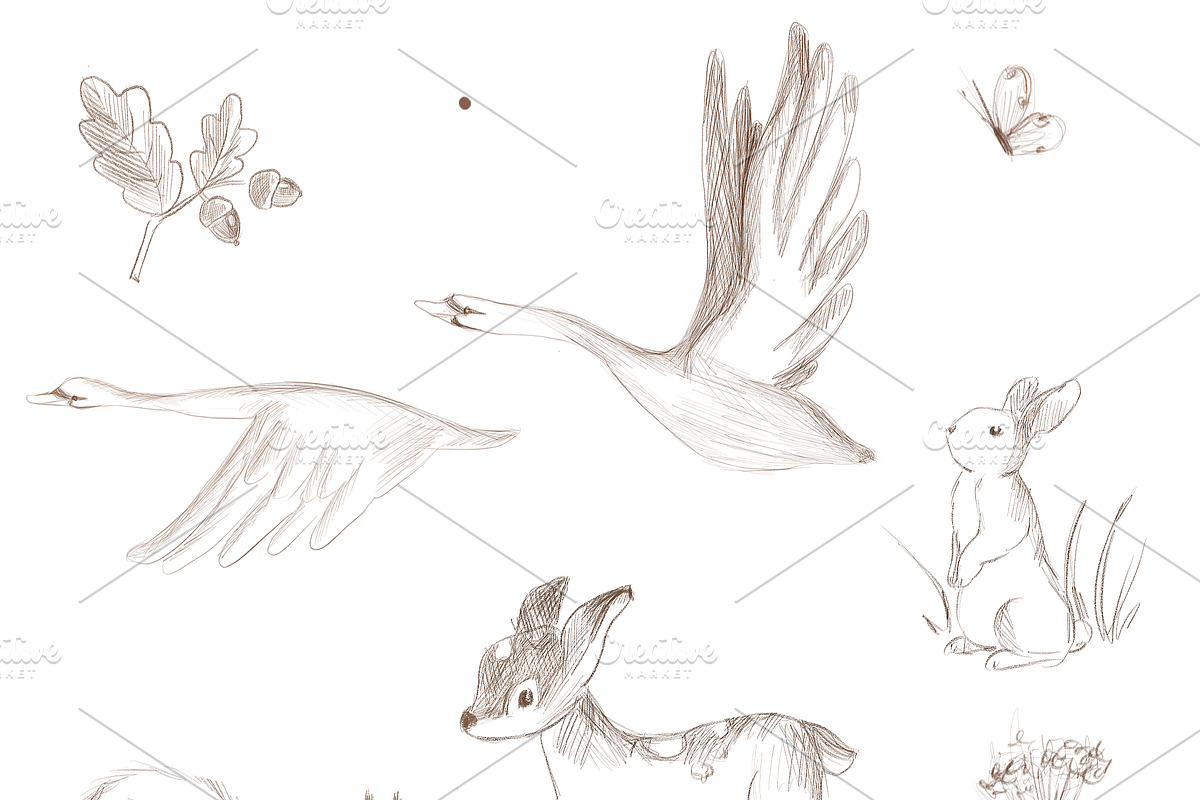 Kids wallpaper forest animals, a Wallpaper Graphic by maniamantellina (Photo 2 of 2)