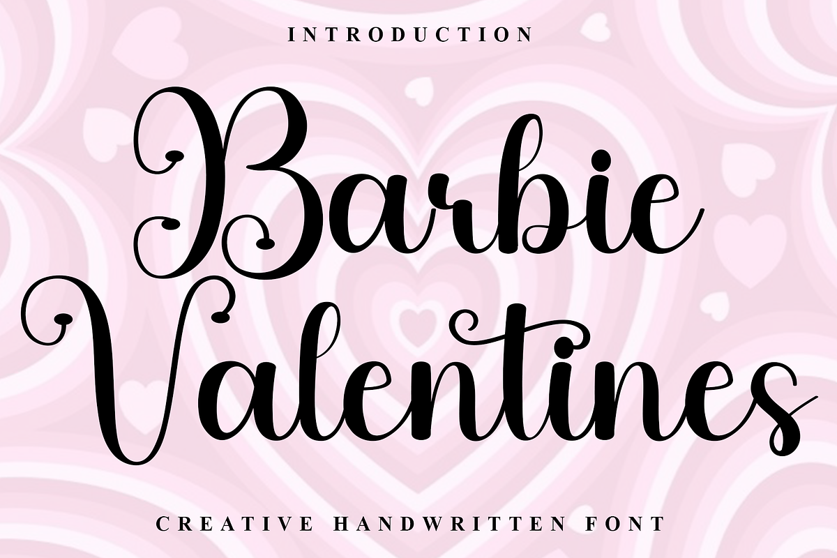 Barbie Valentines, a Handwritten Font by InermediaSTUDIO (Photo 1 of 8)
