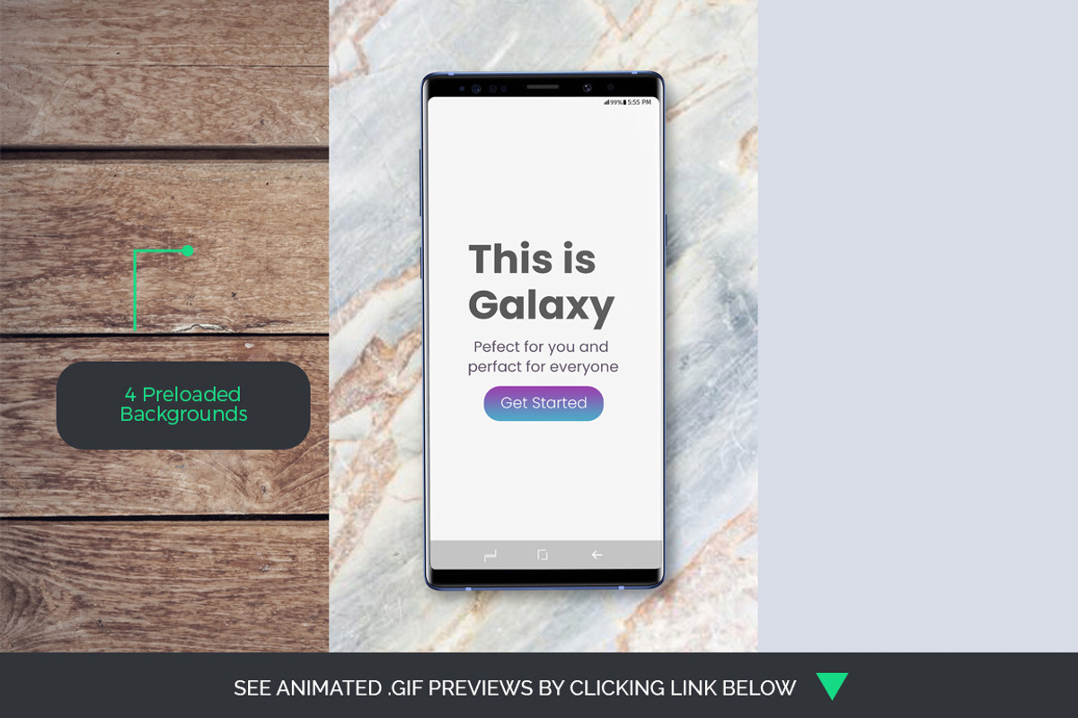 Animated Galaxy Note 9 Mock-Ups, an iPad Mockup by Modern Studio (Photo 3 of 3)