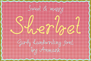 Sherbet. Sweet and Messy Girly Font, a Handwritten Font by AnMark (Thumbnail 1 of 11)