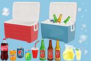 Refreshing Drinks Graphics Set, a Food Illustration by Dapper Dudell (Thumbnail 2 of 3)