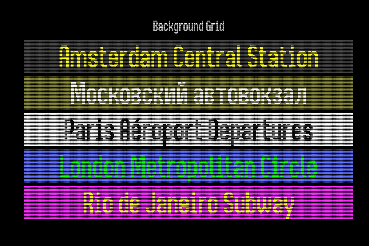 BusMatrix | dot matrix font preview 6