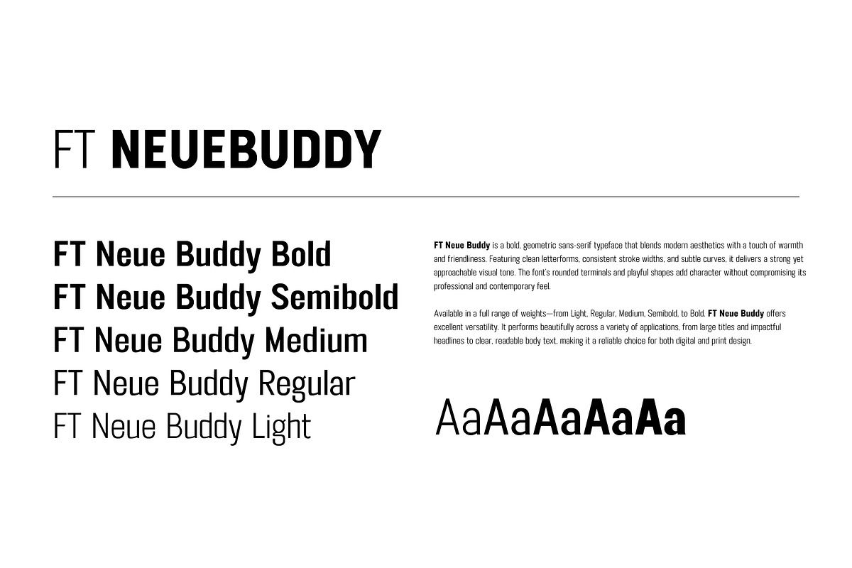 FT Neue Buddy - 5 Styles Sans Serif, a Sans Serif Font by fuzztype (Photo 3 of 15)