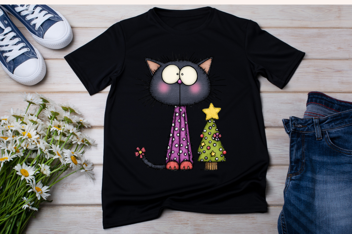 Quirky Christmas Cats illustrations, an Animal Illustration by PrintHaven Designs (Photo 7 of 10)