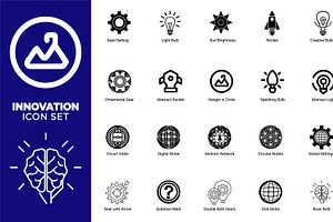 Abstract Invention Elements, an Outline Icon by hkmonir