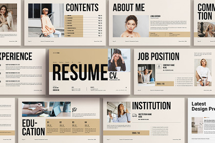 Resume CV Presentation Template, a Presentation Template by E-Type