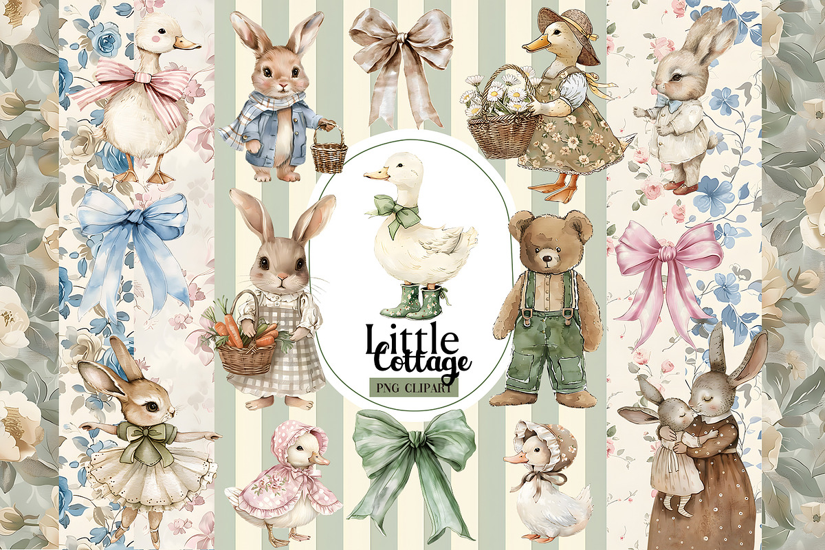Cottagecore Animal Clipart, an Animal Illustration by NataKa (Photo 1 of 5)