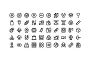 50 Physics Icons, an Outline Icon by Side Project (Thumbnail 2 of 7)