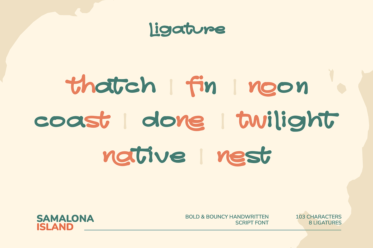 Samalona Handwritten Script Font, a Script Font by Font De Rico (Photo 6 of 7)