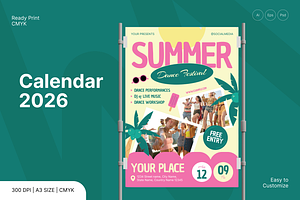 Playful Summer Dancing A3 Poster, a Poster Template by Annora Studio