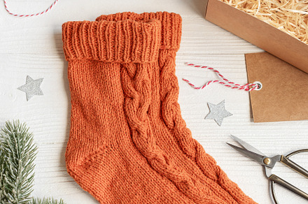 Wool knitted socks, a Holiday Photo by Olena Rudo