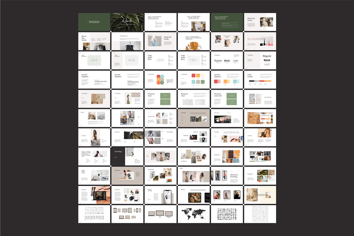 Wanda Powerpoint Brand Guidelines, a Presentation Template by Rystudio (Photo 11 of 12)