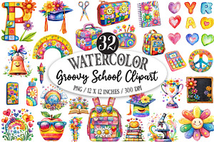 School Clipart Back to School Png, a Seasonal Illustration by Designking