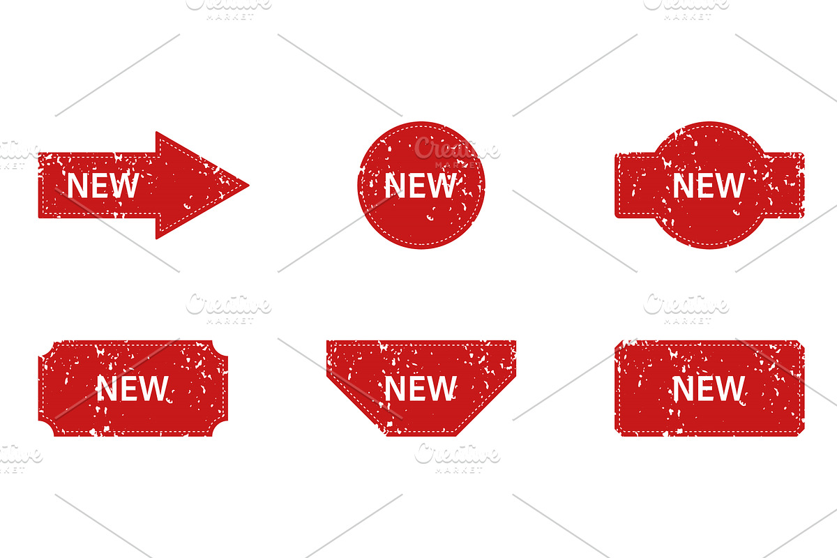 New Product Tag Set, an Object Illustration by Vector Creator