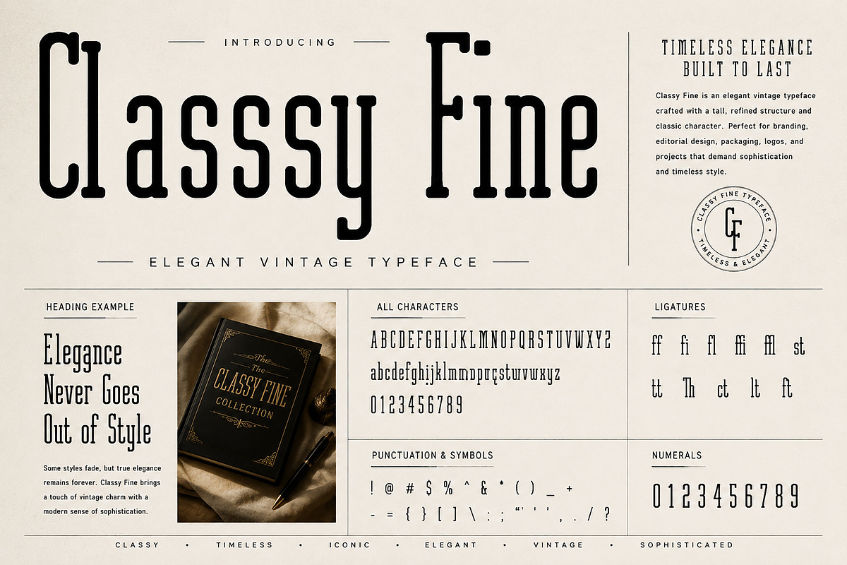 Classy Fine, a Serif Font by Wow Magic (Photo 2 of 5)