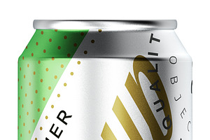 Three Aluminum Cans Mockup 330ml