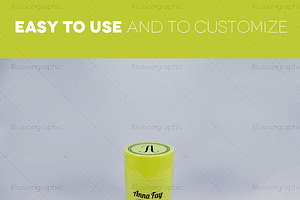 Logo On Cylindrical Box Mockups