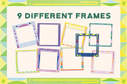 Riso print colorful photo frame set, a Decorative Illustration by studiomisprint (Thumbnail 2 of 7)