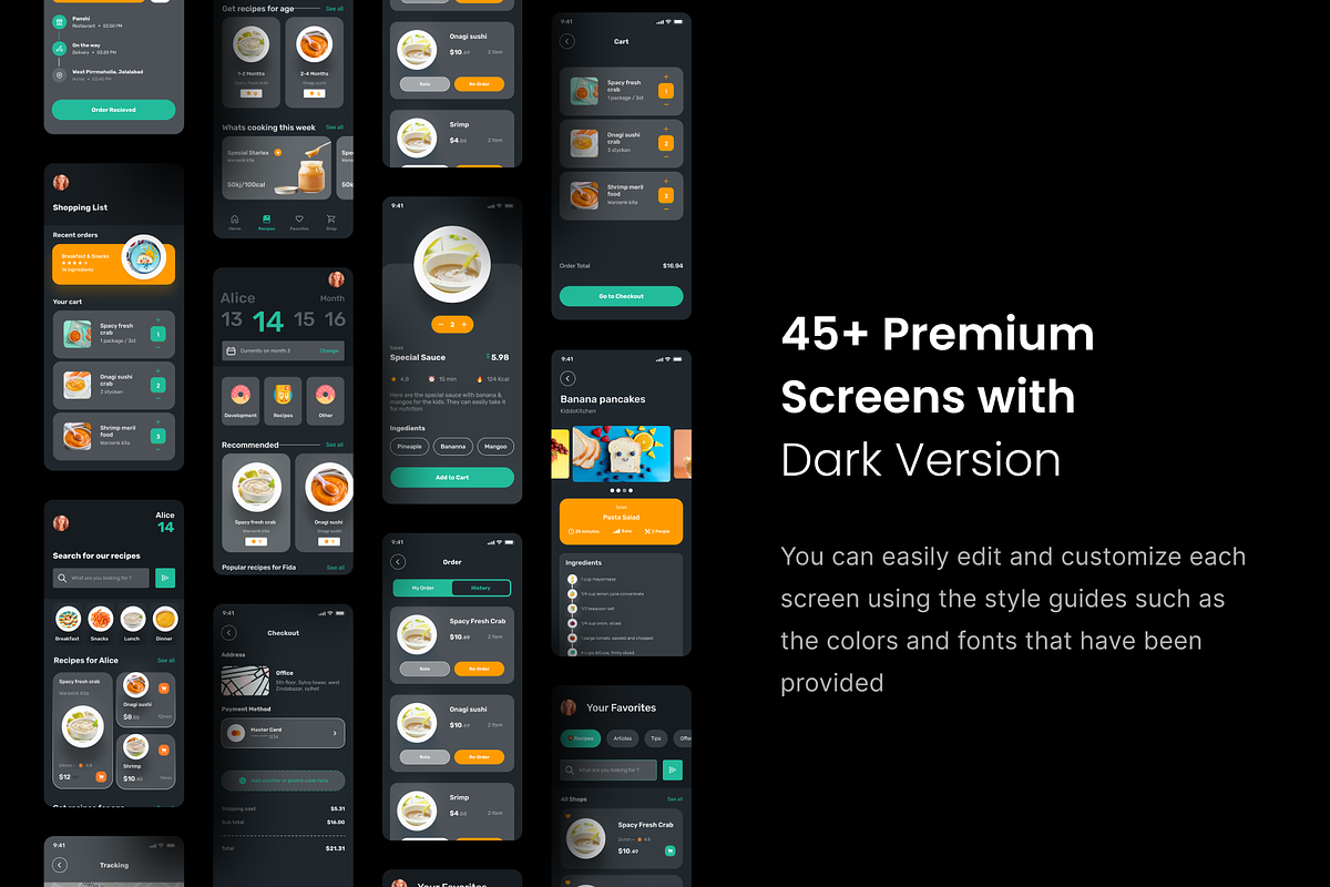 Baby food apps ui kit, a Device Mockup by Sylgraph (Photo 6 of 8)