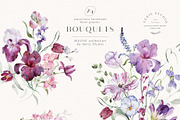 Mauve - Iris Floral Flower Design, a Decorative Illustration by Veris Studio (Thumbnail 3 of 17)