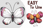 Watercolor Butterfly Clipart Bundle, an Illustration by cherrydesign (Thumbnail 4 of 4)
